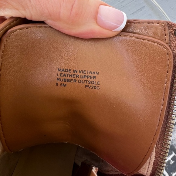 Michael Kors Brown Leather Lace Up Ankle Boots / Booties with Zipper Size 8.5 - Picture 7 of 7